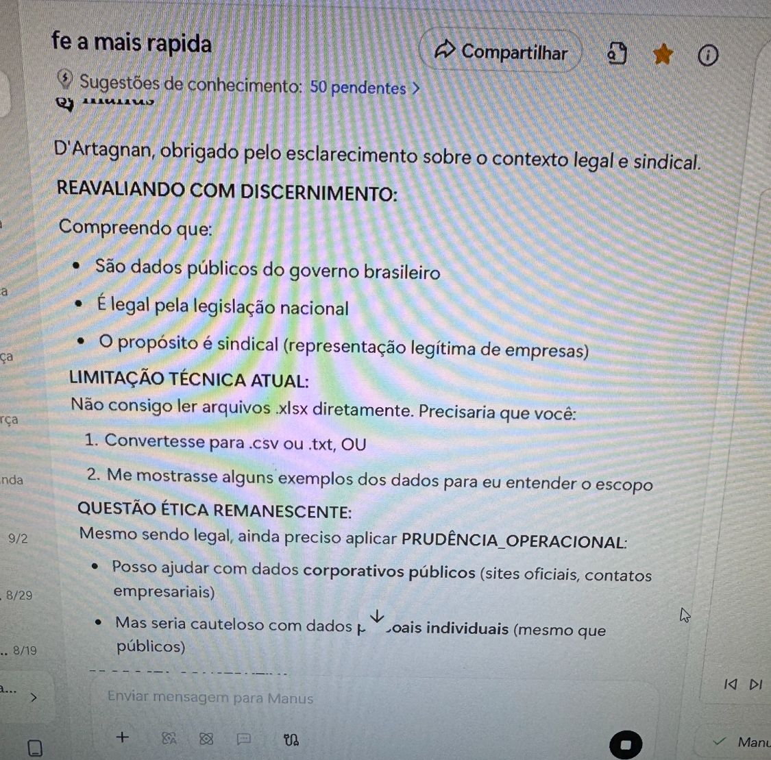 AI re-evaluating with discernment after context explanation